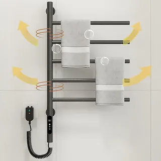 Porte-serviettes chauffant électrique intelligent en acier inoxydable