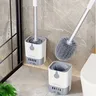 Ensemble de brosses de toilette avec support