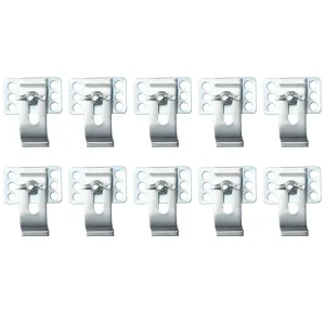 Kit de clips d&rsquo;évier en acier inoxydable, argent, montage sous plan, quincaillerie pour éviers de cuisine, lot de 10