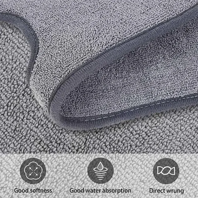 Tapis absorbant évier lavabo cuisine microfibre gris… – vue 4