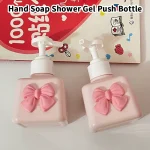 Bouteille de Lotion à pompe à pression en plastique de 200ML, distributeur de savon à nœud, bouteille de douche rechargeable pour liquide désinfectant pour les mains, shampoing, salle de bains