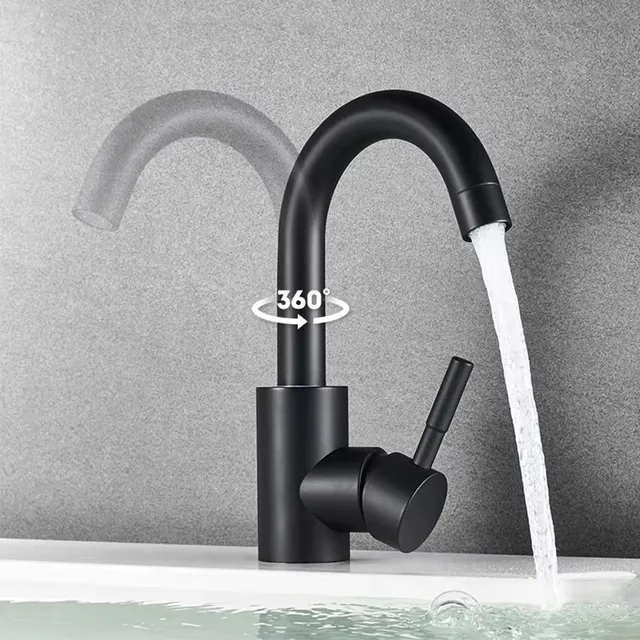 Robinet de lavabo de salle de bains en acier inoxydable… – vue 3
