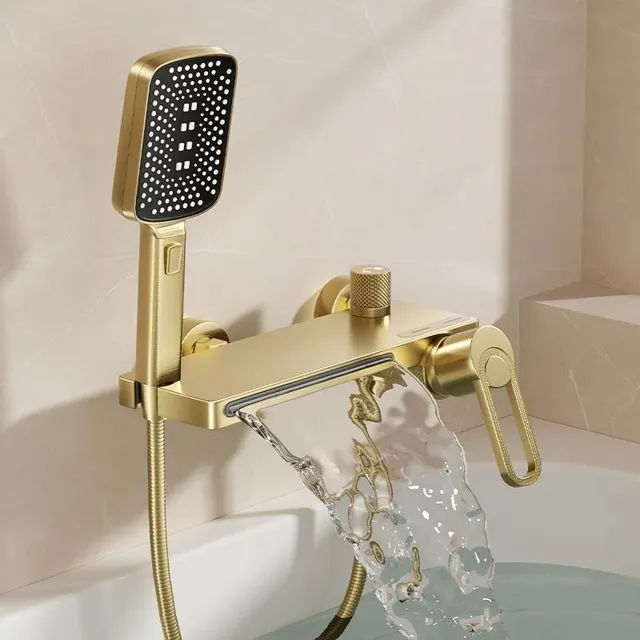 Or brossé salle de bains baignoire-douche robinet…