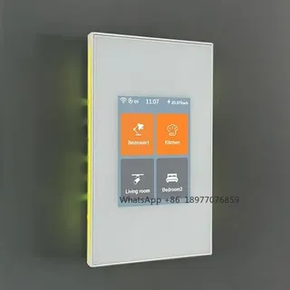 Panneau d'écran tactile LCD commutateur intelligent 4 gangs lumière…