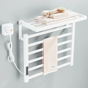 Serviette chauffante électrique T1 avec affichage numérique de la température, rail de chauffe-serviettes, maison intelligente, métropolitain, aluminium