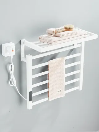 Sèche serviette chauffant électrique mural thermolaqué blanc six…
