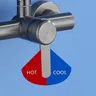 Robinet de cuisine mural en acier inoxydable – vue 5