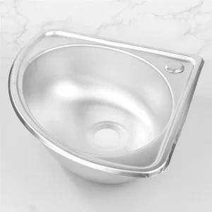 Évier de cuisine doux Triangle en acier inoxydable, petit bol encastré, camping-car, Bar, baignoire, salle de bains, bassin d’angle pour légumes Évier de cuisine doux Triangle en acier inoxydable, petit bol encastré, camping-car, Bar, baignoire, salle de bains, bassin d’angle pour légumes