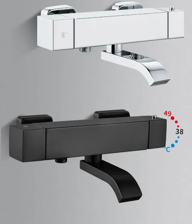 Mitigeur thermostatique mural inox réglage température… – vue 6
