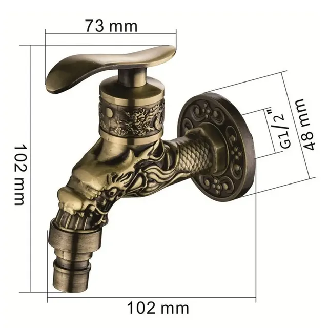 Plan-Robinet d'eau froide de style vintage – vue 6
