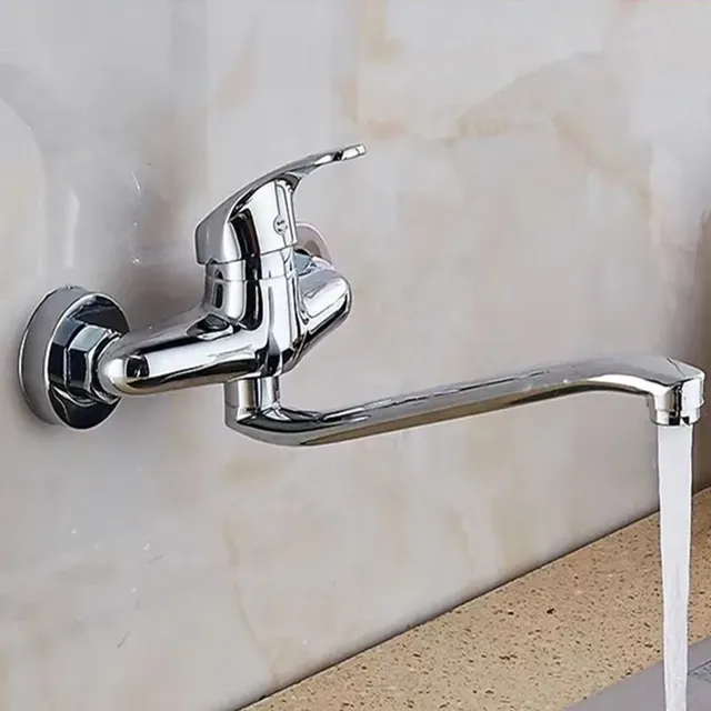 Robinet de lavabo mural à Double trous – vue 7