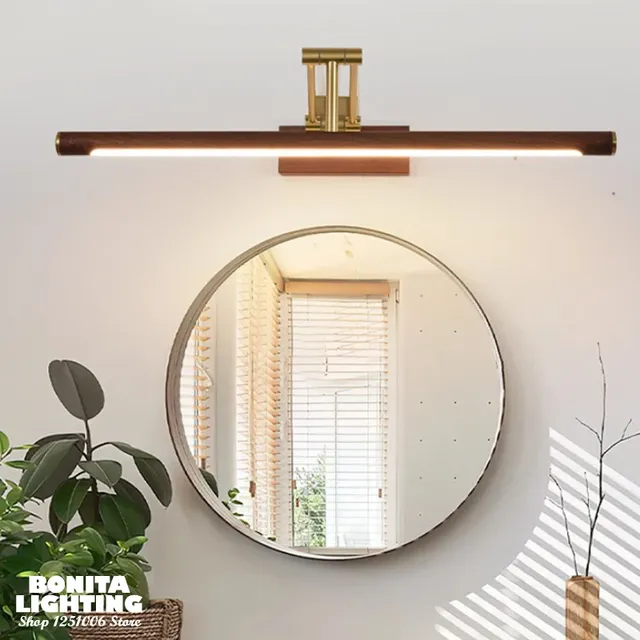 À la mode rétro salle de bain miroir phare commode… – vue 4