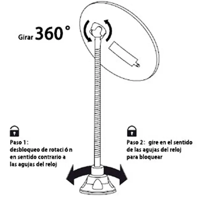 Grand miroir de maquillage éclairé 10x – vue 4