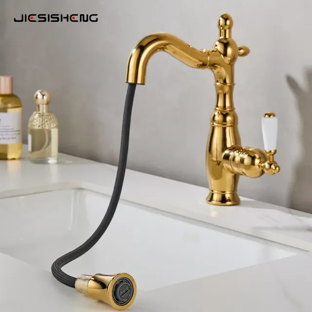 Robinet de lavabo en cuivre Vintage – vue 5