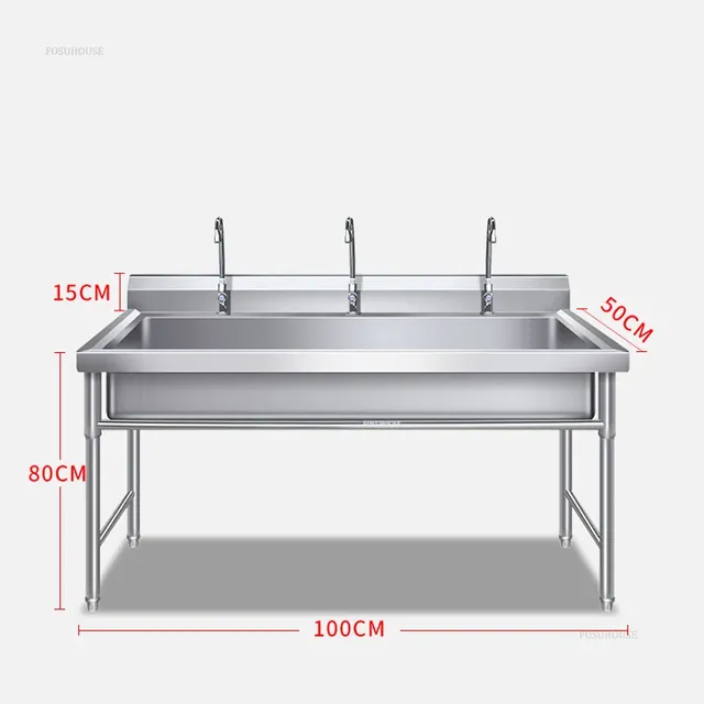 Éviers de Cuisine à Vaisselle sur Pied en Acier Inoxydable – vue 6