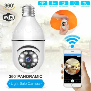 Caméra ampoule sans fil Wifi E27 caméra ampoule 360 degrés WiFi caméra de sécurité couleur haute définition Vision nocturne Caméra ampoule sans fil Wifi E27 caméra ampoule 360 degrés WiFi caméra de sécurité couleur haute définition Vision nocturne