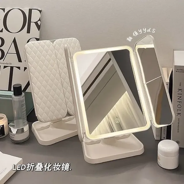 Miroir de maquillage LED de bureau avec lumière – vue 4