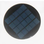 panneau solaire rond silicium polycristallin haut rendement transmission lumineuse optimale 120mm 1watt 5volt noir léger portable encapsulé durable