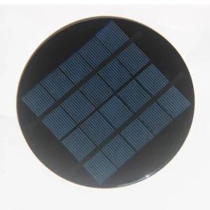 panneau solaire rond silicium polycristallin haut rendement transmission lumineuse optimale 120mm 1watt 5volt noir léger portable encapsulé durable