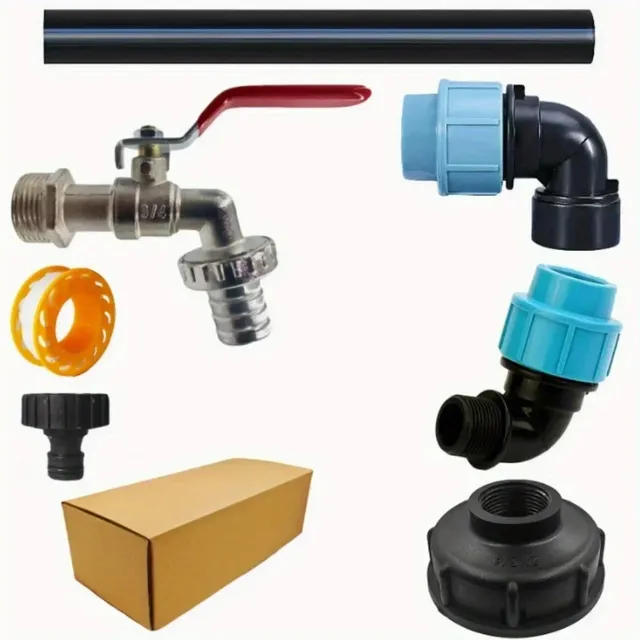 Adaptateur robinet cuve IBC tige verticale noire 50cm… – vue 5