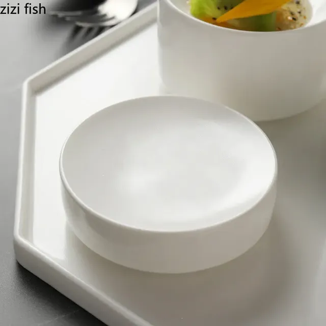 QuePlate-Assiette à dessert cylindrique en céramique – vue 2