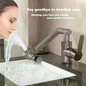Robinet de cuisine en acier inoxydable, rotatif à 360 degrés, robinet mural d’évier, 2 Modes de sortie d’eau Robinet de cuisine en acier inoxydable, rotatif à 360 degrés, robinet mural d’évier, 2 Modes de sortie d’eau
