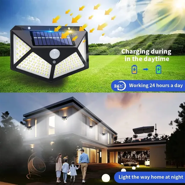 Lampe de sécurité solaire décor de jardin extérieur… – vue 3