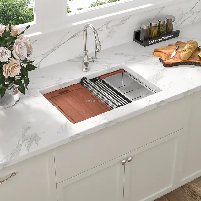 Évier de cuisine sous plan Double 28 pouces L – vue 3