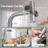 Robinet de cuisine extractible gris/argent – vue 3