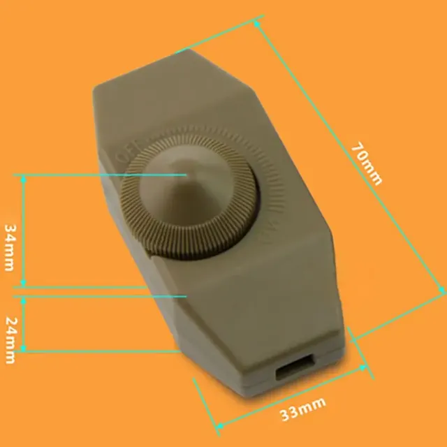 Interrupteur variateur rotatif filaire cordon ligne… – vue 3