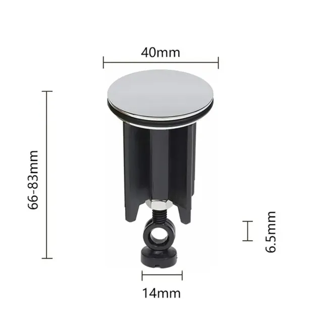 Bouchon vidange lavabo universel cuivre chromé plat… – vue 6