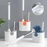 Brosse toilette silicone manche inox poignée…