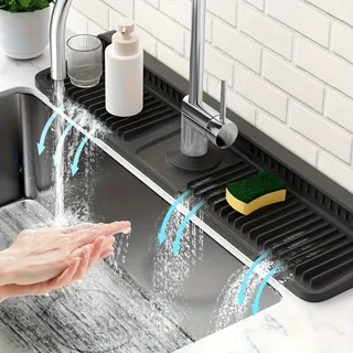 Évier de cuisine anti-éclaboussures avec 7 ° Conception de pente