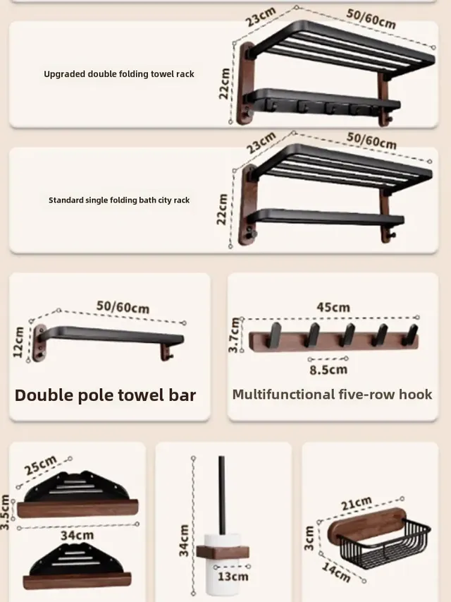 Support de rangement pour serviettes de salle de bain – vue 6