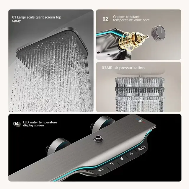 Ensemble de douche à affichage numérique – vue 2