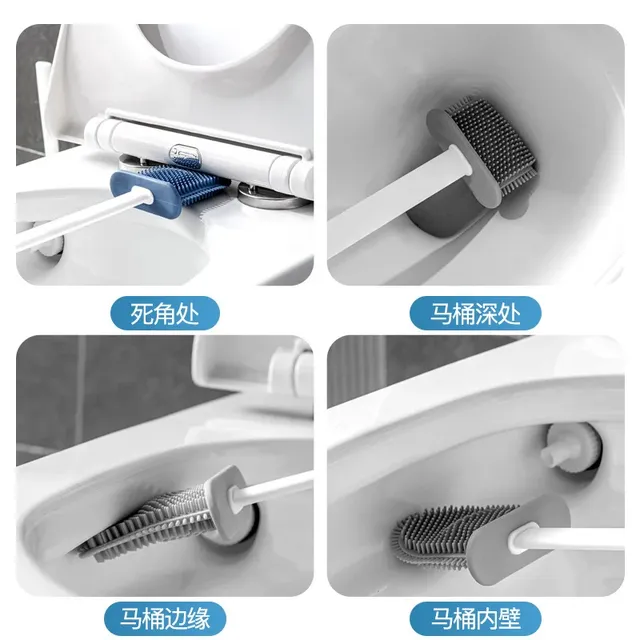 Brosse de nettoyage de brosse de toilette en Silicone – vue 5