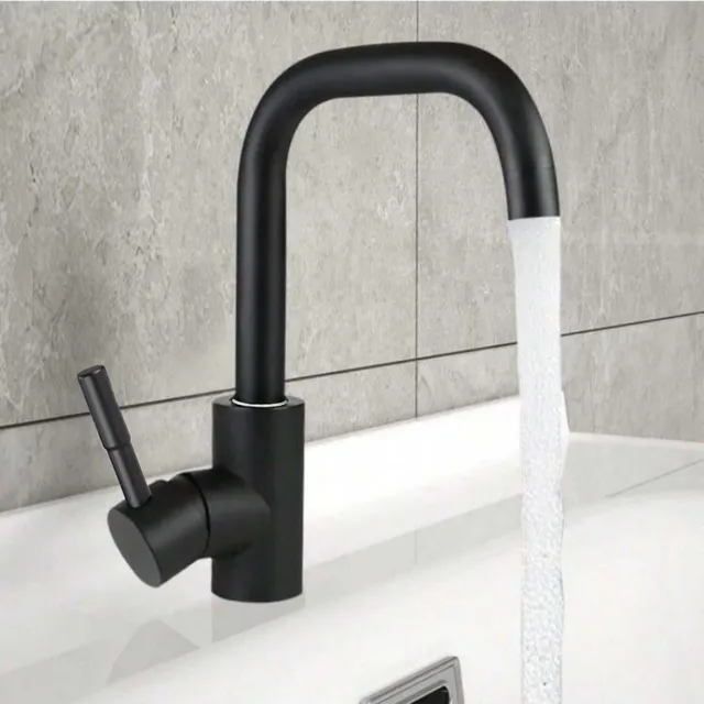 Robinet de cuisine minimaliste moderne en acier inoxydable – vue 2