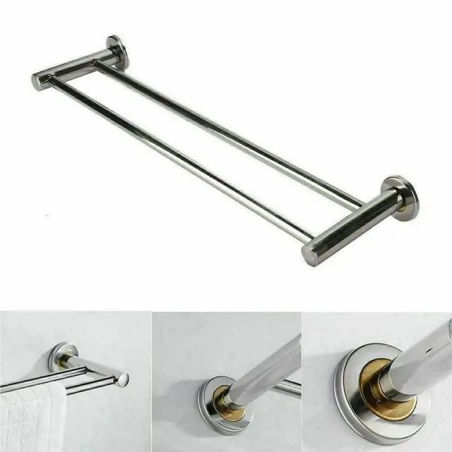 Porte serviettes acier inoxydable chromé poli miroir… – vue 2