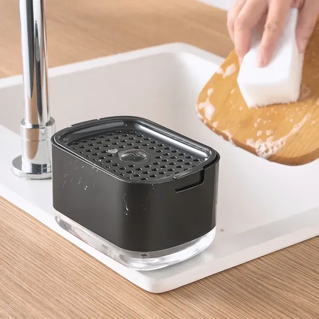 Distributeur de savon avec porte-éponge – vue 2