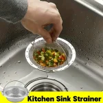 Filtre d&rsquo;évier de cuisine en acier inoxydable, collecteur de résidus alimentaires/cheveux, crépines d&rsquo;évier pour cuisine de largeur 4.5 pouces de diamètre