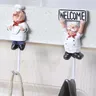 Crochets muraux adhésifs chefs dessin animé souriants… – vue 4