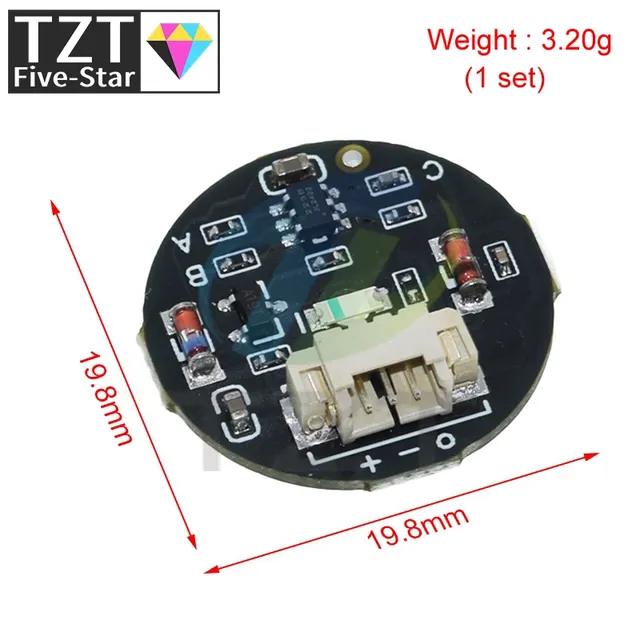 Module de commutation à bouton tactile – vue 2