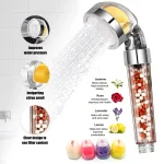 Pommeau de douche avec vitamine C, pomme de douche haute pression économie d&rsquo;eau, pomme de douche SPA, douche de Massage à l&rsquo;eau accessoires de salle de bains
