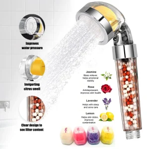 Pommeau de douche avec vitamine C, pomme de douche haute pression économie d&rsquo;eau, pomme de douche SPA, douche de Massage à l&rsquo;eau accessoires de salle de bains