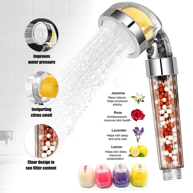 Pommeau de douche avec vitamine C