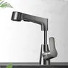 Robinet de salle de bain extractible noir/argent/blanc – vue 2