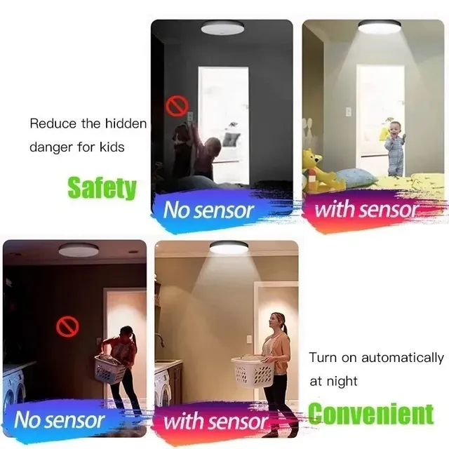 Plafonnier Led avec capteur de mouvement 40W 30W 20W 18W… – vue 2