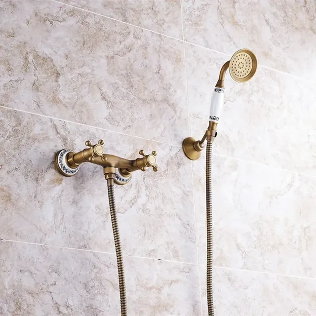Robinets de douche rétro en laiton Antique – vue 2