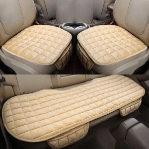 Housse de siège de voiture douce, coussin de siège automobile en peluche, antidérapant, protection universelle pour berline Suv Housse de siège de voiture douce, coussin de siège automobile en peluche, antidérapant, protection universelle pour berline Suv