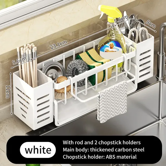 Support de rangement pour évier de cuisine en acier… – vue 5